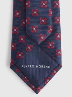 CORBATA JACQUARD MF AZUL MARINO