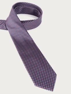 CORBATA JACQUARD MF AZUL MARINO