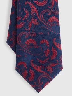 CORBATA JACQUARD MF AZUL MARINO