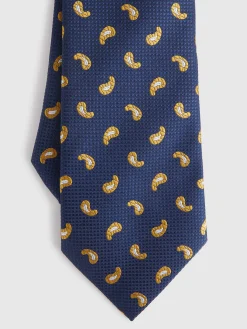 CORBATA JACQUARD MF AZUL MARINO