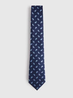 CORBATA JACQUARD MF AZUL MARINO