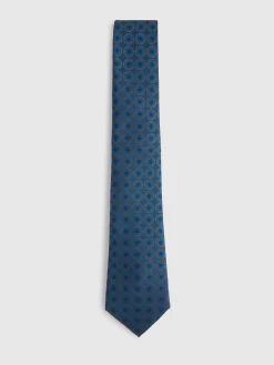 CORBATA JACQUARD MF AZUL MARINO