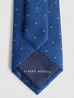 CORBATA JACQUARD MF AZUL MARINO