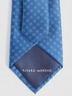 CORBATA JACQUARD MF AZUL MARINO
