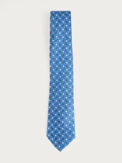 CORBATA JACQUARD MF AZUL MARINO