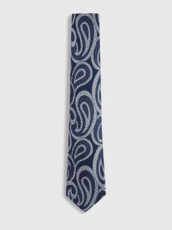 CORBATA JACQUARD MF AZUL MARINO