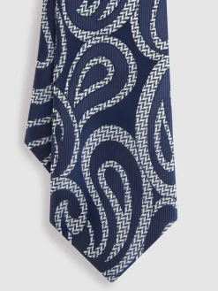 CORBATA JACQUARD MF AZUL MARINO