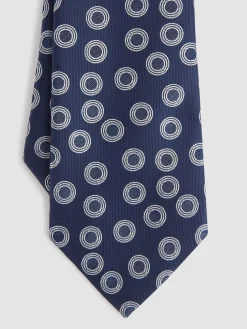 CORBATA JACQUARD MF AZUL MARINO