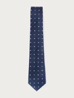 CORBATA JACQUARD MF AZUL MARINO