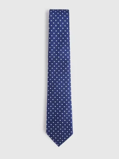CORBATA JACQUARD MF AZUL MARINO
