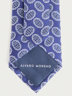 CORBATA JACQUARD MF AZUL MARINO
