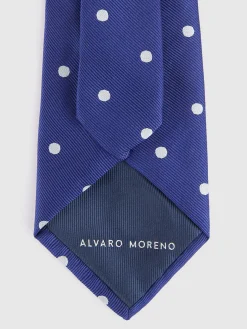 CORBATA JACQUARD MF AZUL MARINO
