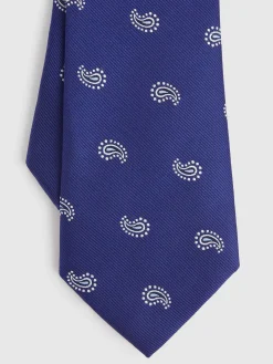 CORBATA JACQUARD MF AZUL MARINO