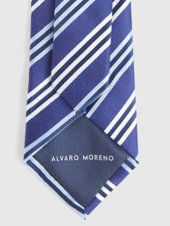 CORBATA JACQUARD MF AZUL MARINO