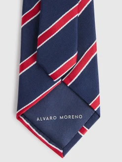 CORBATA JACQUARD MF AZUL MARINO