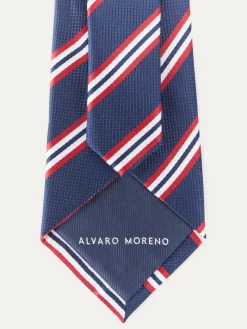 CORBATA JACQUARD MF AZUL MARINO