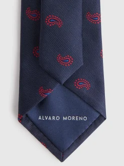 CORBATA JACQUARD MF AZUL MARINO