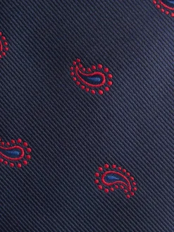 CORBATA JACQUARD MF AZUL MARINO