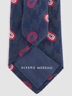 CORBATA JACQUARD MF AZUL MARINO