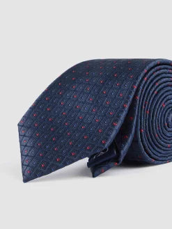 CORBATA JACQUARD MF AZUL MARINO