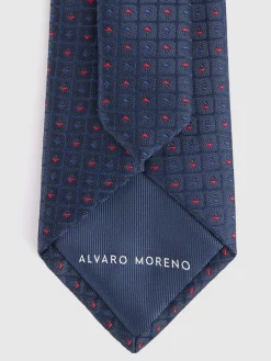 CORBATA JACQUARD MF AZUL MARINO