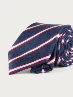 CORBATA JACQUARD MF AZUL MARINO