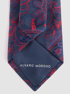 CORBATA JACQUARD MF AZUL MARINO