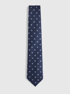 CORBATA JACQUARD MF AZUL MARINO