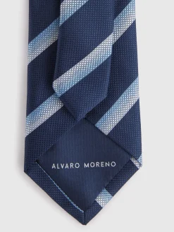 CORBATA JACQUARD MF AZUL MARINO