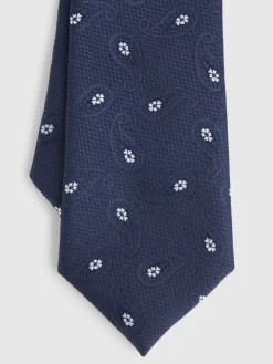 CORBATA JACQUARD MF AZUL MARINO