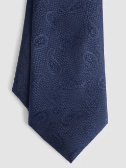 CORBATA JACQUARD MF AZUL MARINO