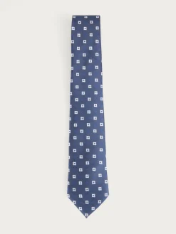 CORBATA JACQUARD MF AZUL MARINO