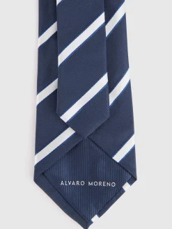 CORBATA JACQUARD MF AZUL MARINO