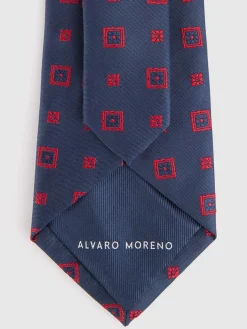 CORBATA JACQUARD MF AZUL MARINO