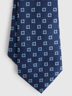 CORBATA JACQUARD MF AZUL MARINO