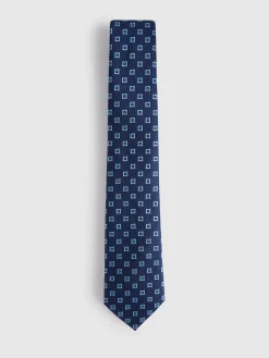 CORBATA JACQUARD MF AZUL MARINO