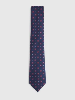 CORBATA JACQUARD MF AZUL MARINO