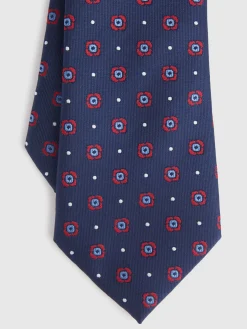 CORBATA JACQUARD MF AZUL MARINO