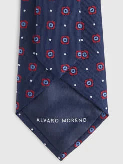 CORBATA JACQUARD MF AZUL MARINO