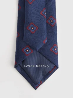 CORBATA JACQUARD MF AZUL MARINO