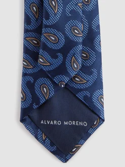 CORBATA JACQUARD MF AZUL MARINO