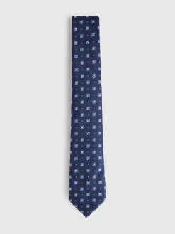CORBATA JACQUARD MF AZUL MARINO