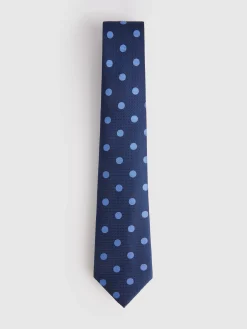CORBATA JACQUARD MF AZUL MARINO