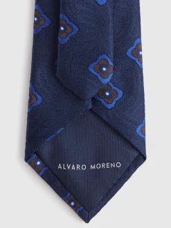 CORBATA JACQUARD MF AZUL MARINO