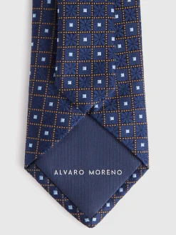 CORBATA JACQUARD MF AZUL MARINO