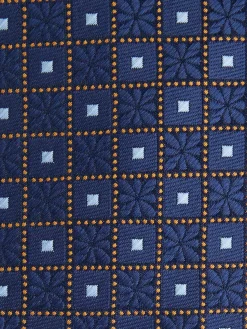 CORBATA JACQUARD MF AZUL MARINO