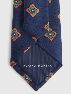 CORBATA JACQUARD MF AZUL MARINO