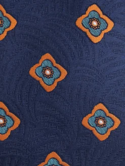 CORBATA JACQUARD MF AZUL MARINO