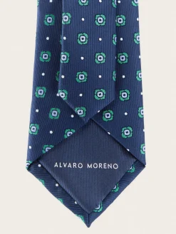 CORBATA JACQUARD MF AZUL MARINO
