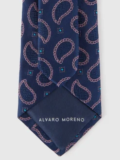 CORBATA JACQUARD MF AZUL MARINO